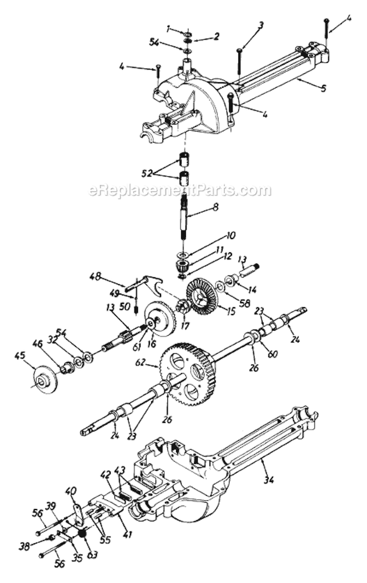 Page E Diagram and Parts List for 136H450F229 132-080 -1996 MTD Lawn Tractor