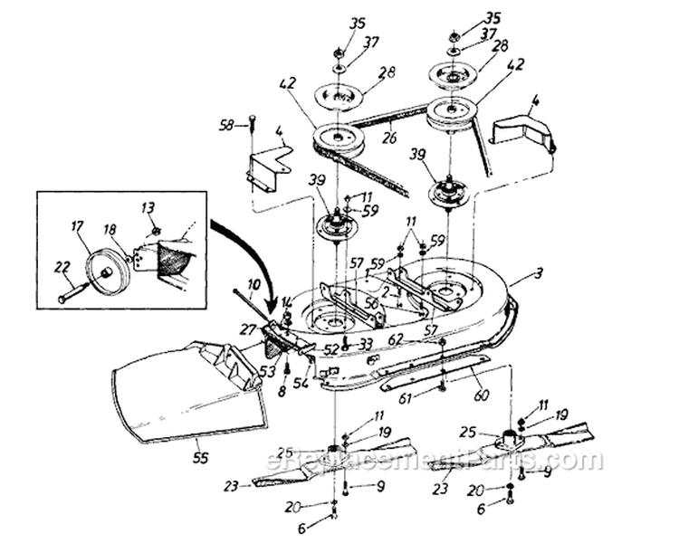 Page A Diagram and Parts List for 136L660F077 95178 -1996 MTD Lawn Tractor