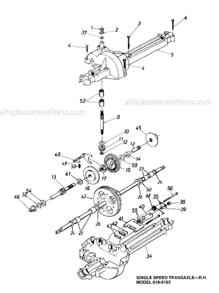 Page K Diagram and Parts List for 136L660F352 1996 MTD Lawn Tractor