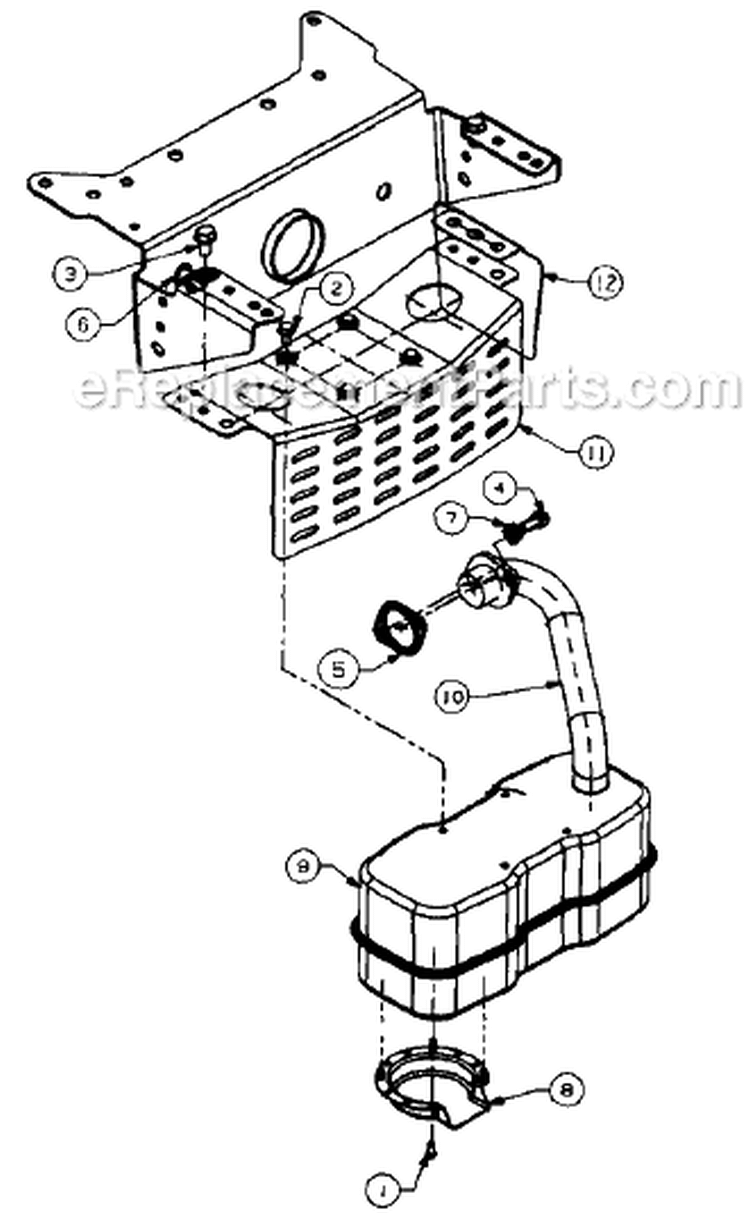 Page F Diagram and Parts List for 136L660G121 319-911 -1996 MTD Lawn Tractor