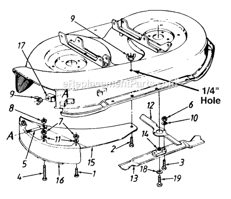 Page G Diagram and Parts List for 136L660G134 319-911 -1996 MTD Lawn Tractor