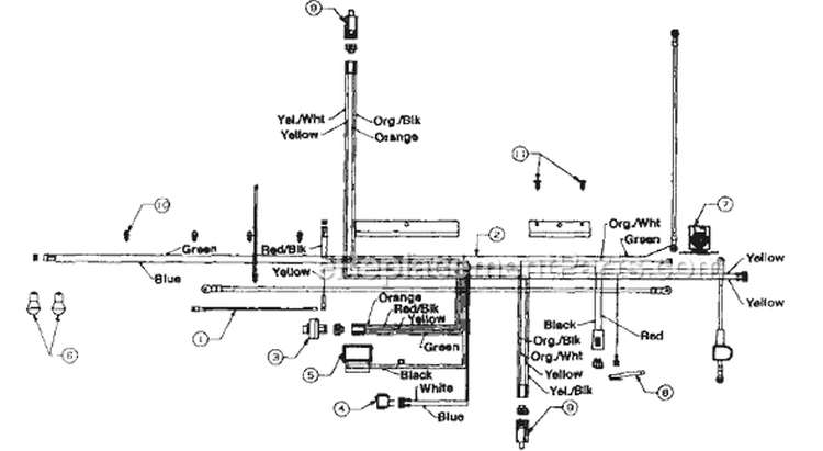 Page D Diagram and Parts List for 136L660G205 1996 MTD Lawn Tractor