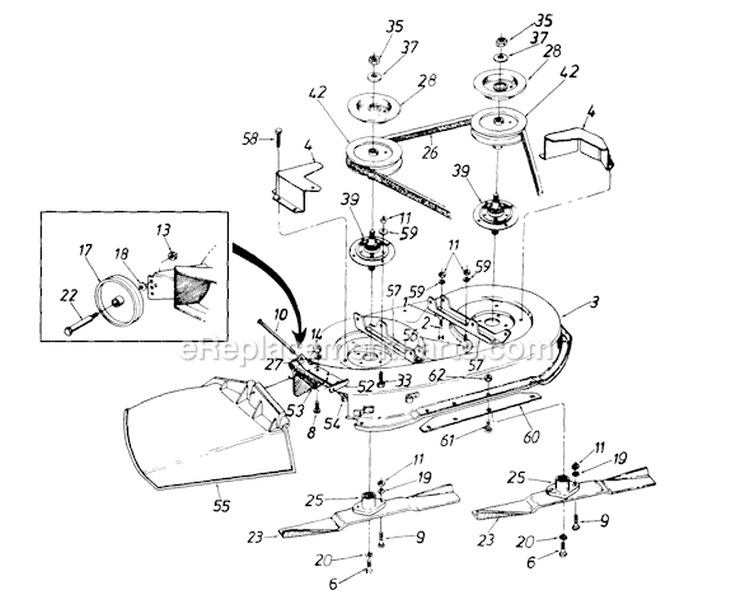 Page A Diagram and Parts List for 136L661F009 1996 MTD Lawn Tractor