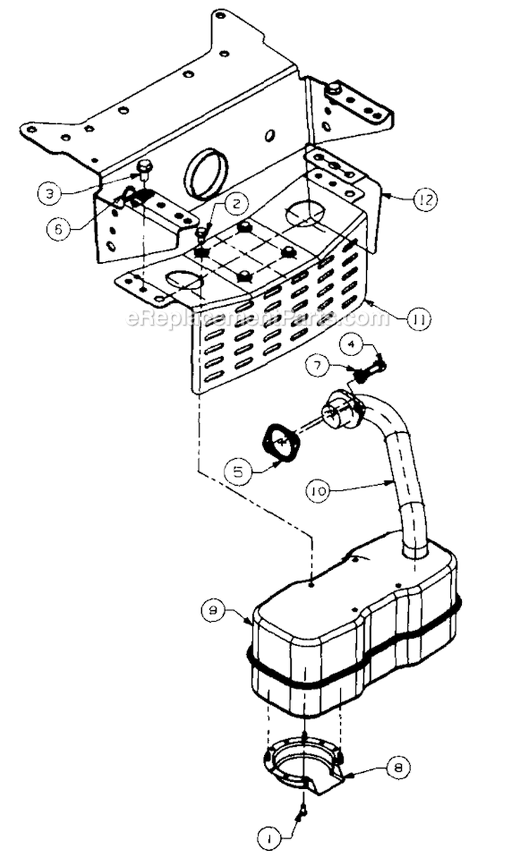 Page F Diagram and Parts List for 136L661F009 1996 MTD Lawn Tractor