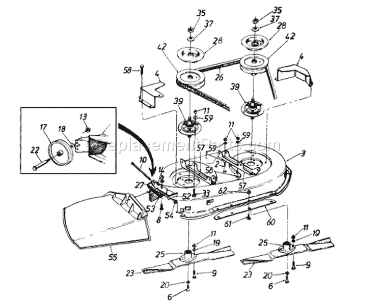 Page A Diagram and Parts List for 136L670F733 7021223 -1996 MTD Lawn Tractor