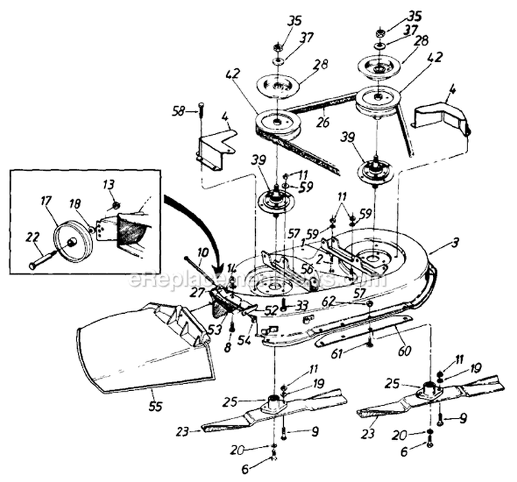 Page A Diagram and Parts List for 136L673F715 1996 MTD Lawn Tractor