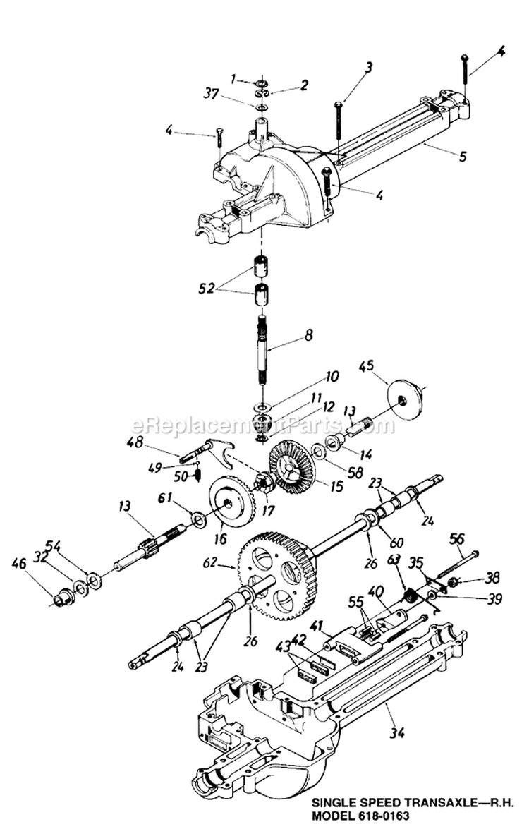 Page K Diagram and Parts List for 136L673F715 1996 MTD Lawn Tractor
