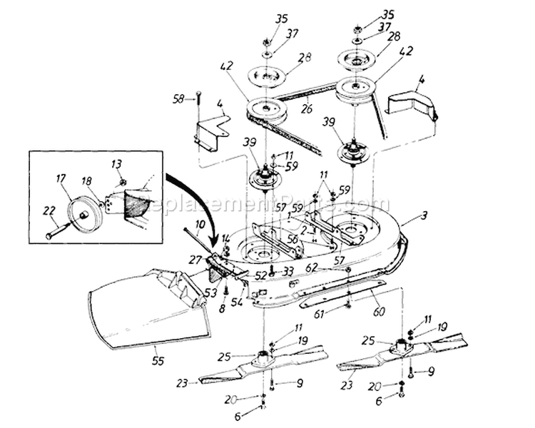 Page A Diagram and Parts List for 136L675F720 1996 MTD Lawn Tractor