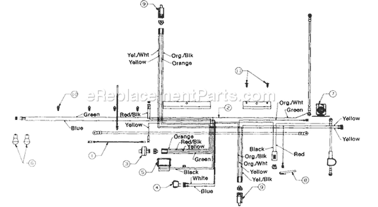Page D Diagram and Parts List for 136L675F720 1996 MTD Lawn Tractor