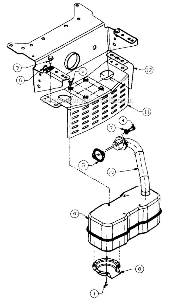 Page F Diagram and Parts List for 136L677F141 1996 MTD Lawn Tractor