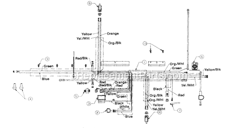 Page D Diagram and Parts List for 136M660G062 43995 -1996 MTD Lawn Tractor