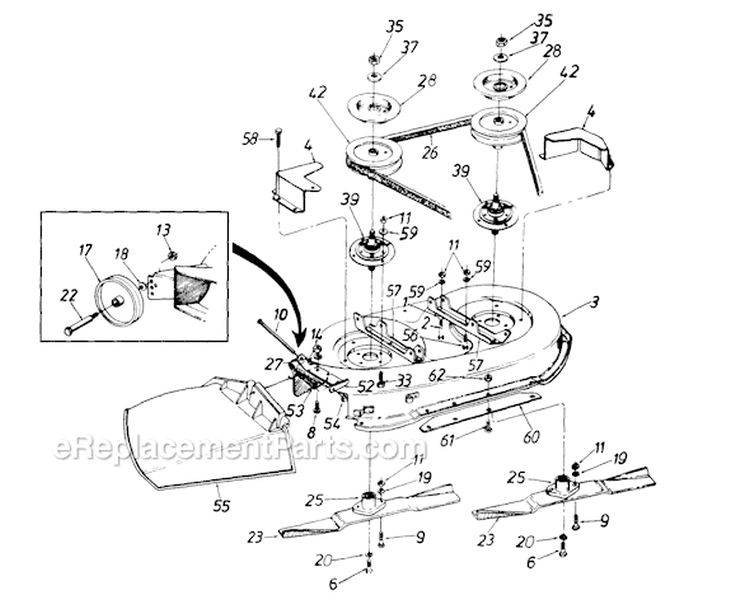 Page A Diagram and Parts List for 136M667F118 1996 MTD Lawn Tractor