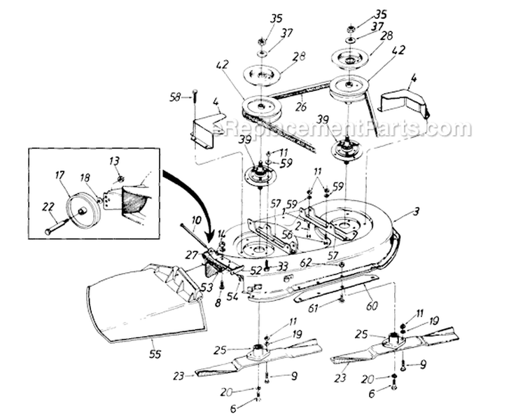 Page A Diagram and Parts List for 136M667F718 1996 MTD Lawn Tractor