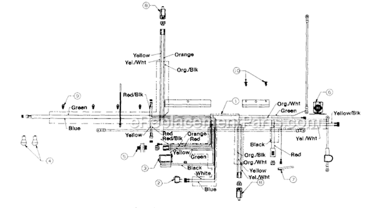Page D Diagram and Parts List for 136M667F718 1996 MTD Lawn Tractor