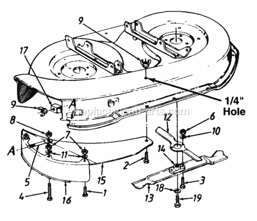 Mulching_Kits_096_F_38Inch_And_097_G_42Inch Diagram and Parts List for 136M670G302 1996 MTD Lawn Tractor