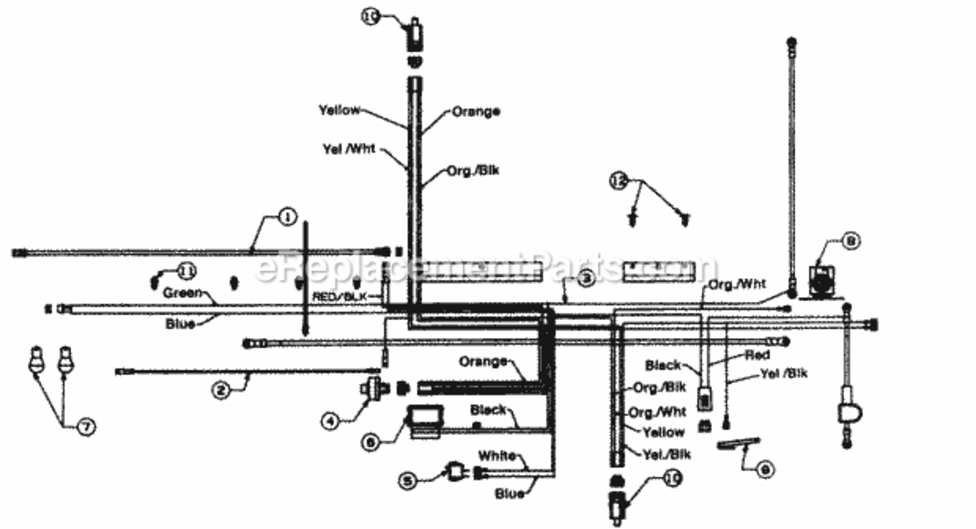 Page G Diagram and Parts List for 136M670G302 1996 MTD Lawn Tractor