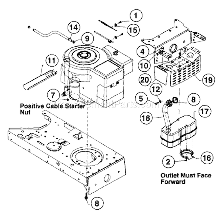 Page F Diagram and Parts List for 136M673G033 7021231 -1996 MTD Lawn Tractor