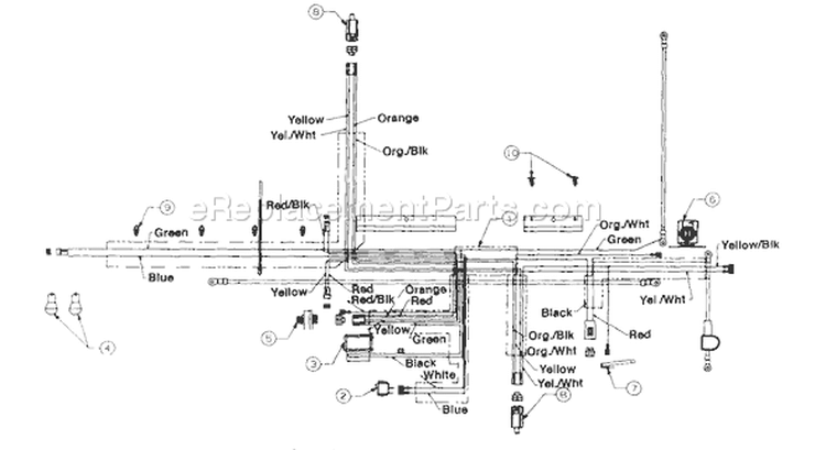 Page D Diagram and Parts List for 136M675G023 1996 MTD Lawn Tractor