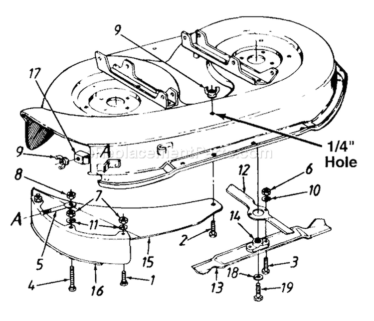 Page G Diagram and Parts List for 136O675G062 42482 -1996 MTD Lawn Tractor