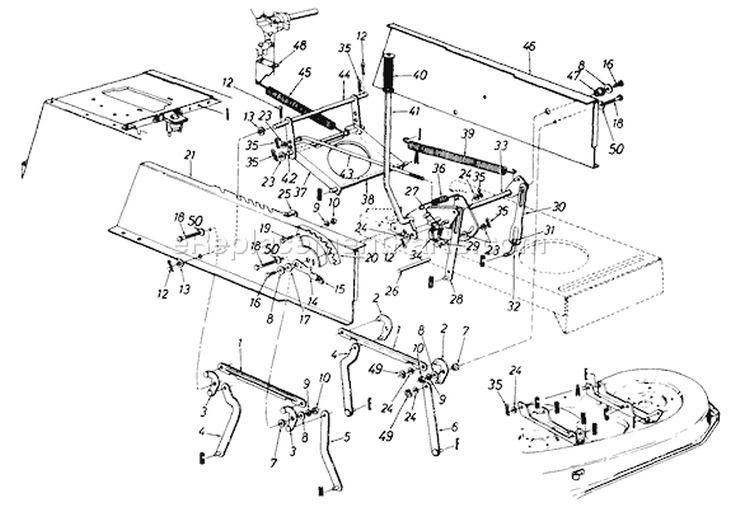 Page A Diagram and Parts List for 136O675H302 1996 MTD Lawn Tractor