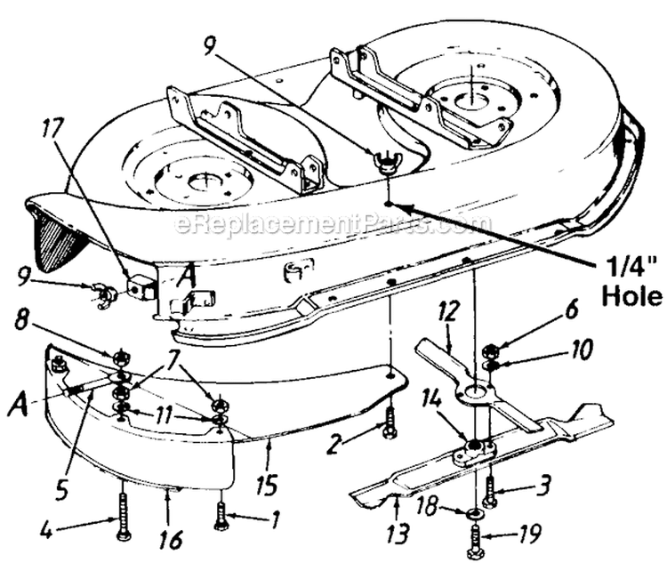 Page G Diagram and Parts List for 136S675G141 1996 MTD Lawn Tractor