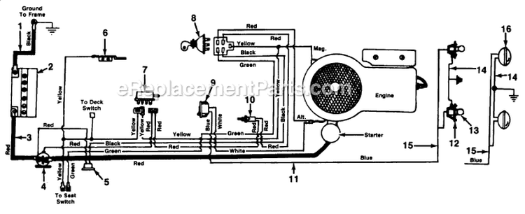 Page A Diagram and Parts List for 137-322-371 1987 MTD Lawn Tractor