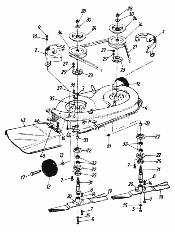 Page G Diagram and Parts List for 137-332-081  MTD Lawn Tractor