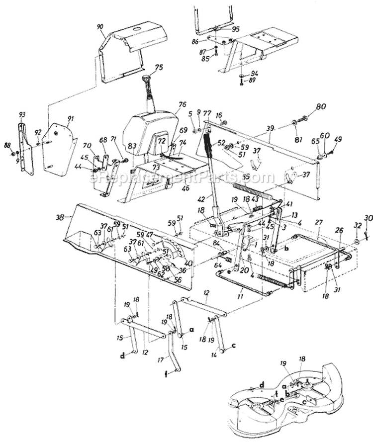 Page D Diagram and Parts List for 137-585-000 1987 MTD Lawn Tractor