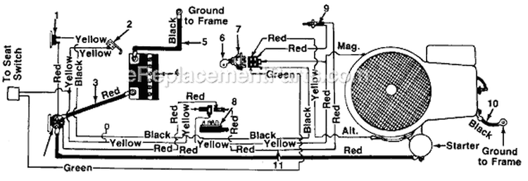 Page B Diagram and Parts List for 137-654-000 1987 MTD Lawn Tractor
