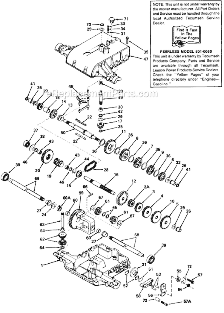 Page D Diagram and Parts List for 137-723-196 1987 MTD Lawn Tractor