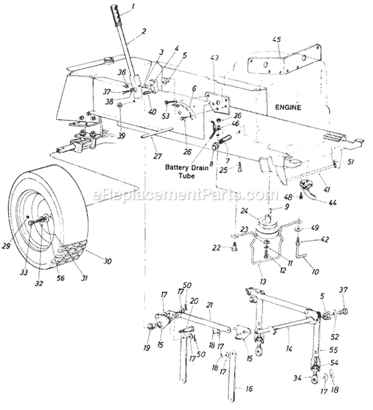 Page C Diagram and Parts List for 137-734-720 1987 MTD Lawn Tractor