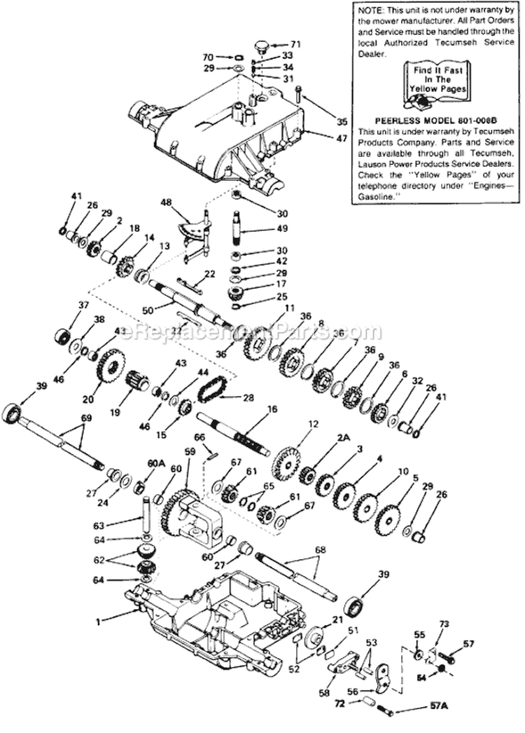 Page D Diagram and Parts List for 137-734-720 1987 MTD Lawn Tractor