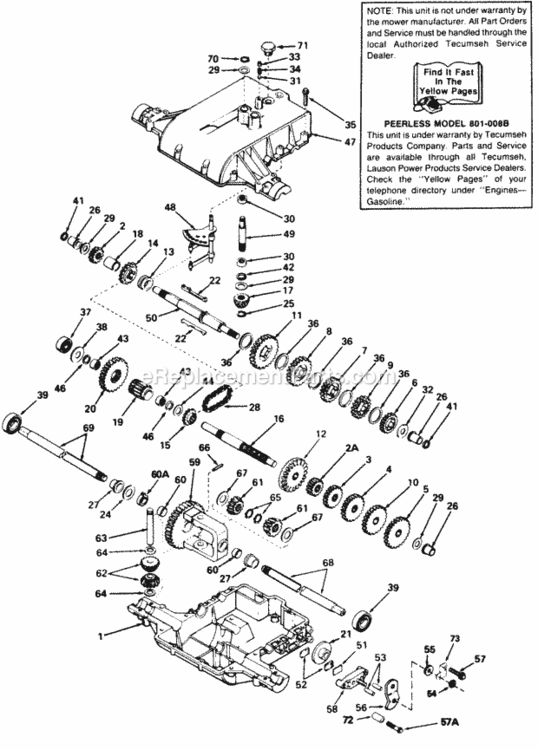 Page D Diagram and Parts List for 137-744-000 1987 MTD Lawn Tractor