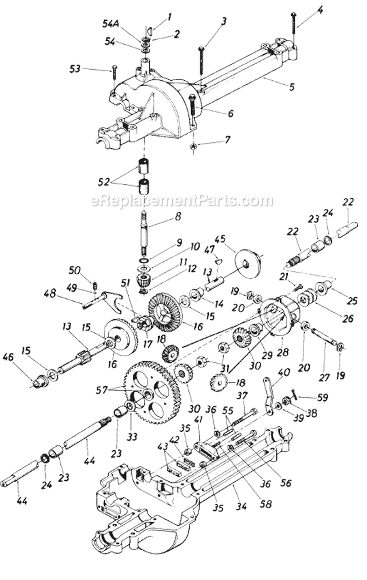 Page D Diagram and Parts List for 13705C 1986 MTD Lawn Tractor