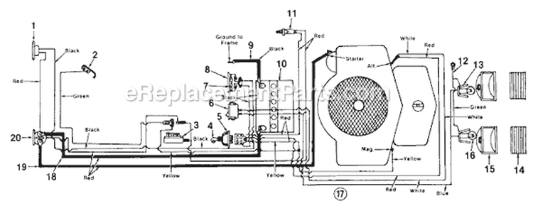 Page A Diagram and Parts List for 13705S 1985 MTD Lawn Tractor
