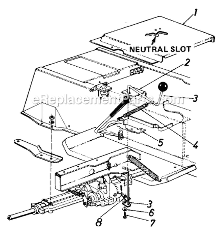 Page H Diagram and Parts List for 13705S 1985 MTD Lawn Tractor