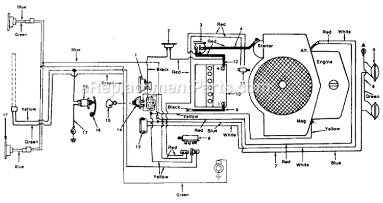 Page A Diagram and Parts List for 13735-8 1988 MTD Lawn Tractor