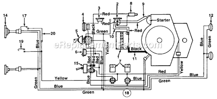 Page B Diagram and Parts List for 13765-9 1989 MTD Lawn Tractor
