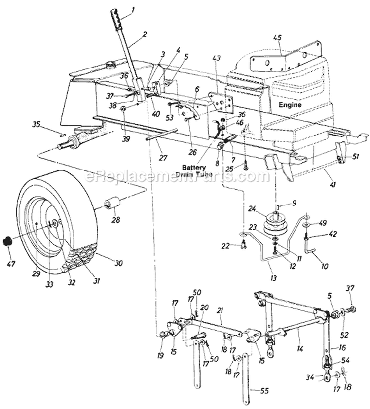 Page C Diagram and Parts List for 13785-7 1987 MTD Lawn Tractor