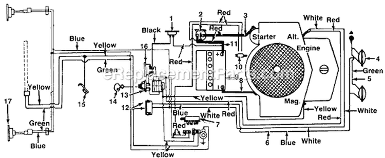 Page A Diagram and Parts List for 13785-8 1988 MTD Lawn Tractor