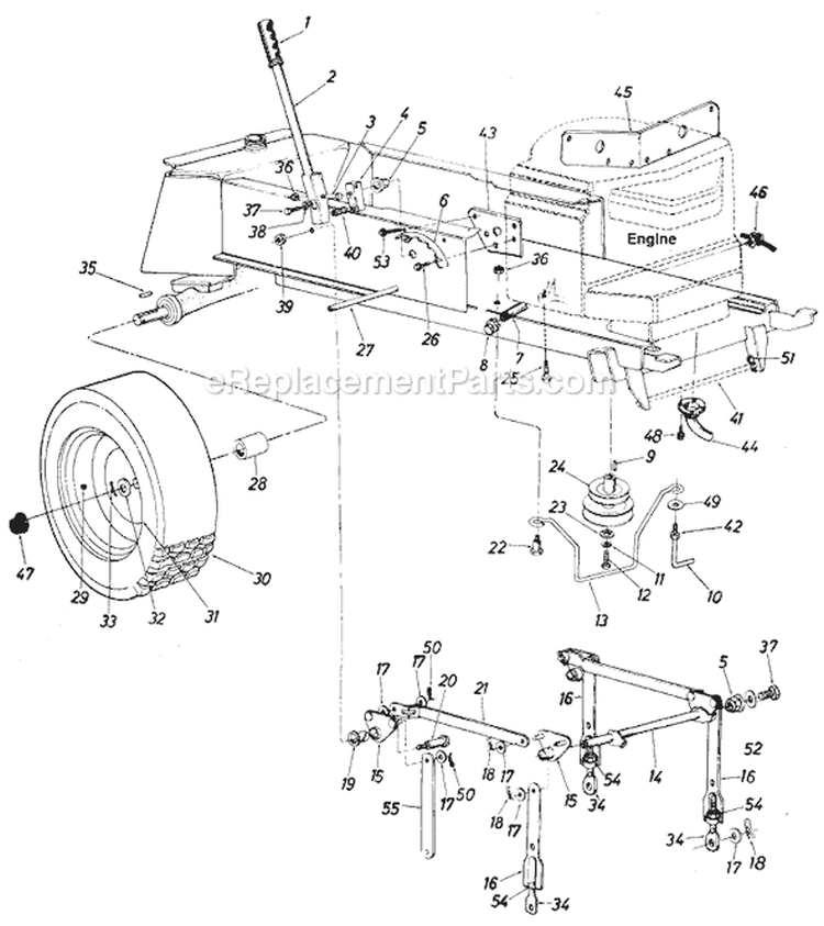 Page G Diagram and Parts List for 13785-8 1988 MTD Lawn Tractor