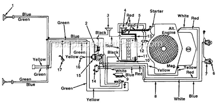 Page A Diagram and Parts List for 13785C 1986 MTD Lawn Tractor