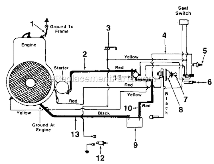 Page A Diagram and Parts List for 138-504-719 1988 MTD Lawn Tractor