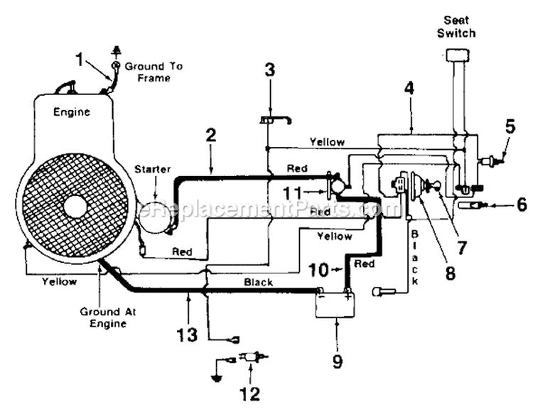 Page B Diagram and Parts List for 138-506-029 1988 MTD Lawn Tractor