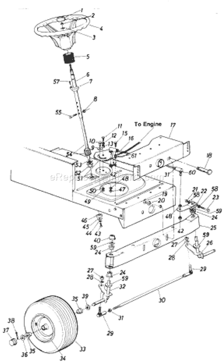 Page C Diagram and Parts List for 138-643A033 71350 -1988 MTD Lawn Tractor