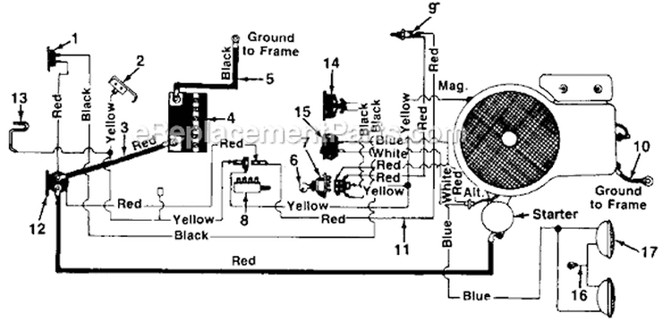 Page A Diagram and Parts List for 138-654-000 1988 MTD Lawn Tractor