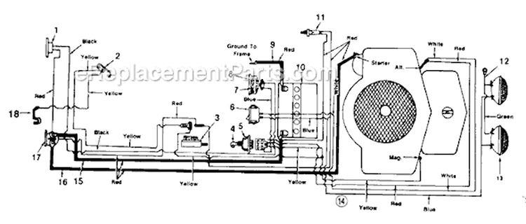 Page B Diagram and Parts List for 138-697-000 1988 -Style 7 MTD Lawn Tractor