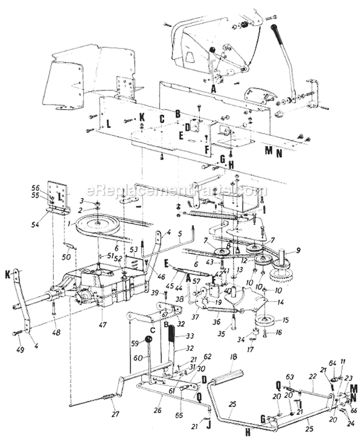 Page D Diagram and Parts List for 752-032 1988 MTD Lawn Tractor