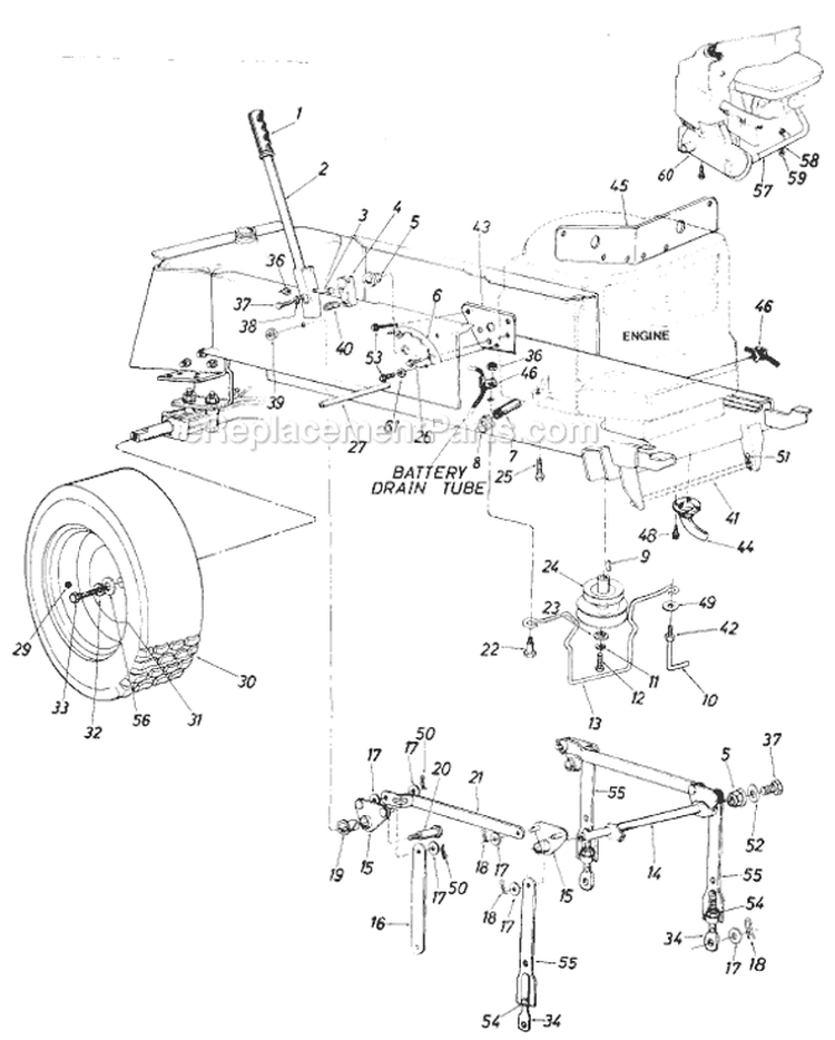Page D Diagram and Parts List for 138-754-000 1988 MTD Lawn Tractor
