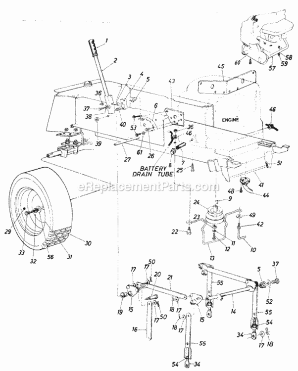 Page E Diagram and Parts List for 138-752-192  MTD Lawn Tractor